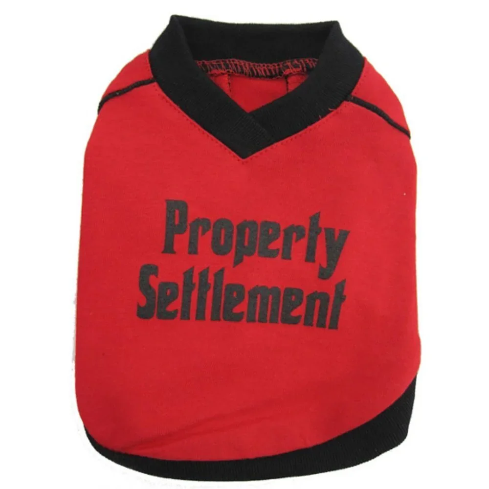 Funny Dog Shirt Property Settlement Size 4 Puppe Love NEW